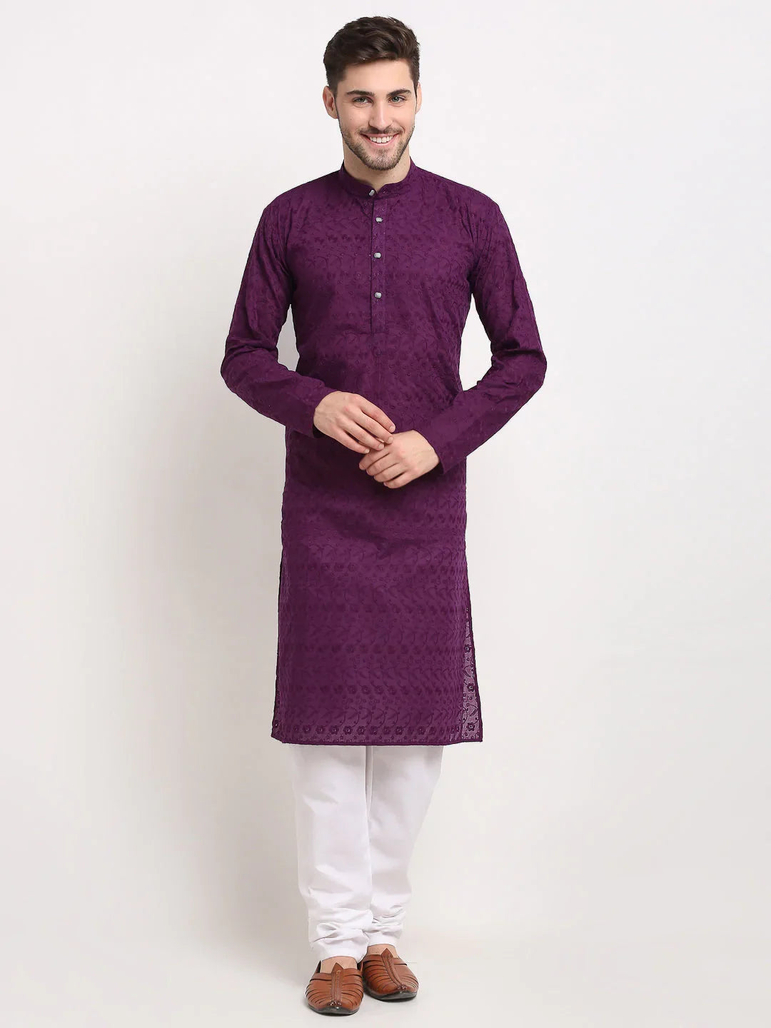 DesiQlo Men Ethnic Set - Purple - JOKP_561Purple_S