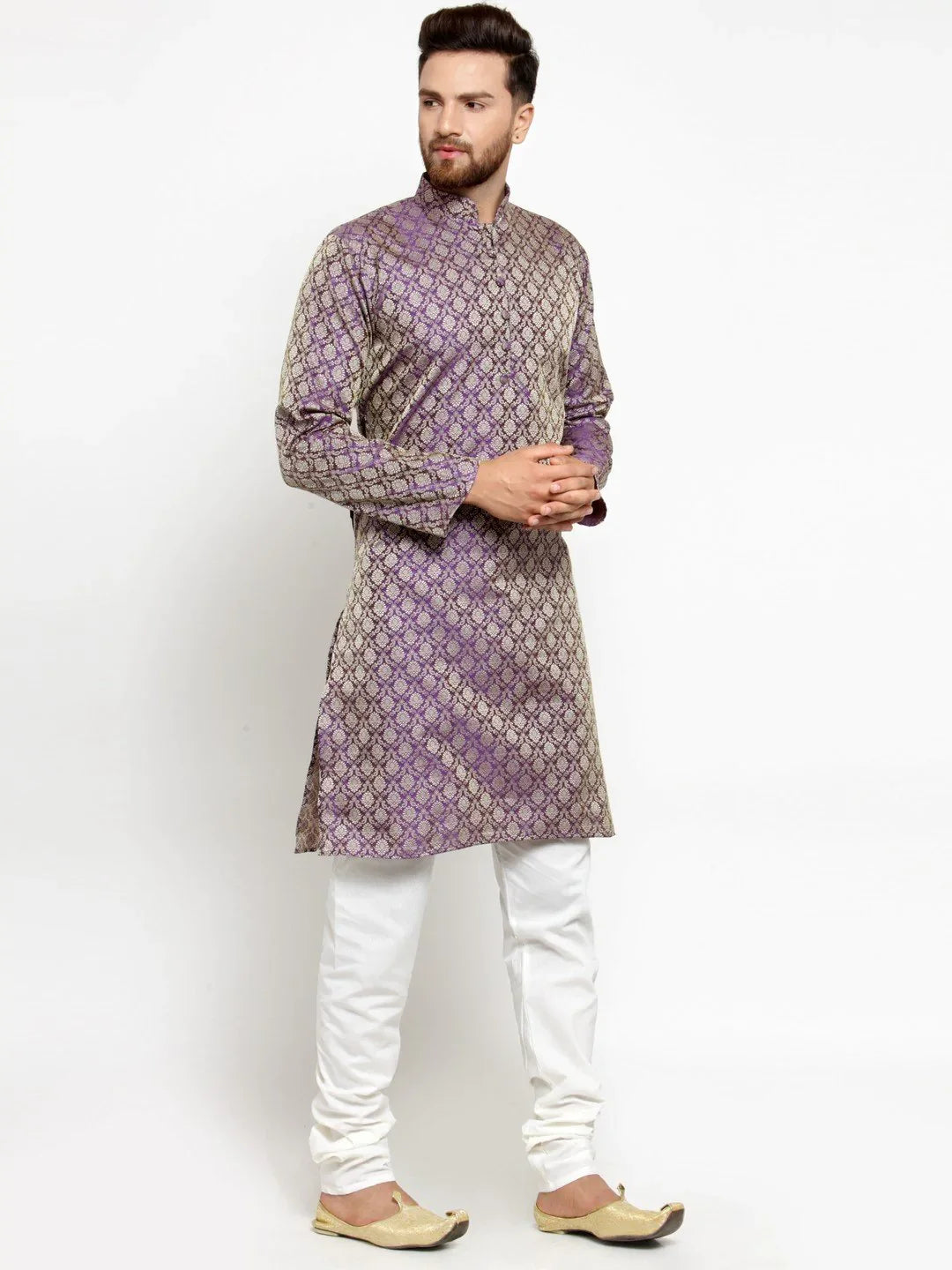 Purple Mens Kurta - Cotton Indian Kurta for Men Online
