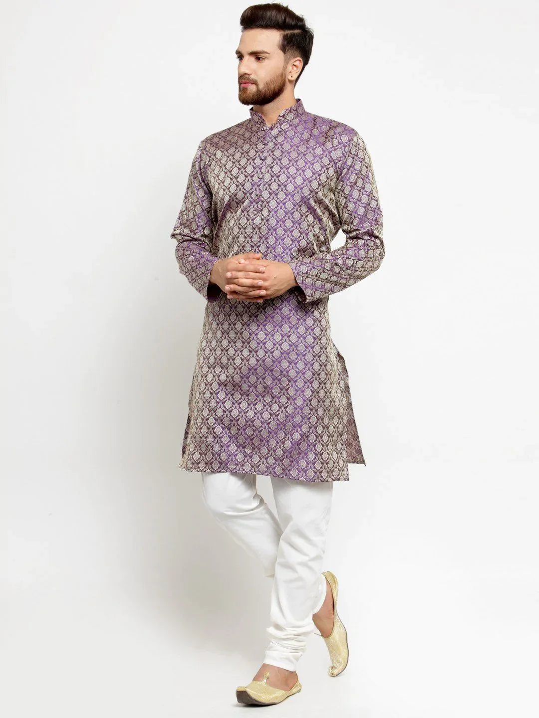 Purple Mens Kurta - Cotton Indian Kurta for Men Online