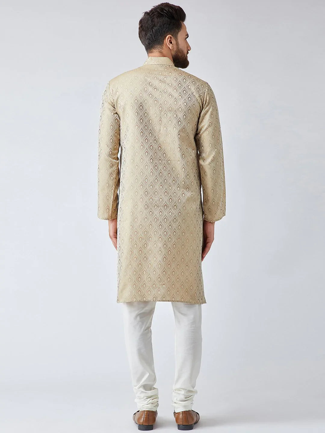 Beige Mens Kurta Pajama Set - Stylish Cotton Kurta Pajama