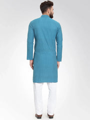 Men Green Self Design Kurta Only ( KO 572 Green )-KO-572