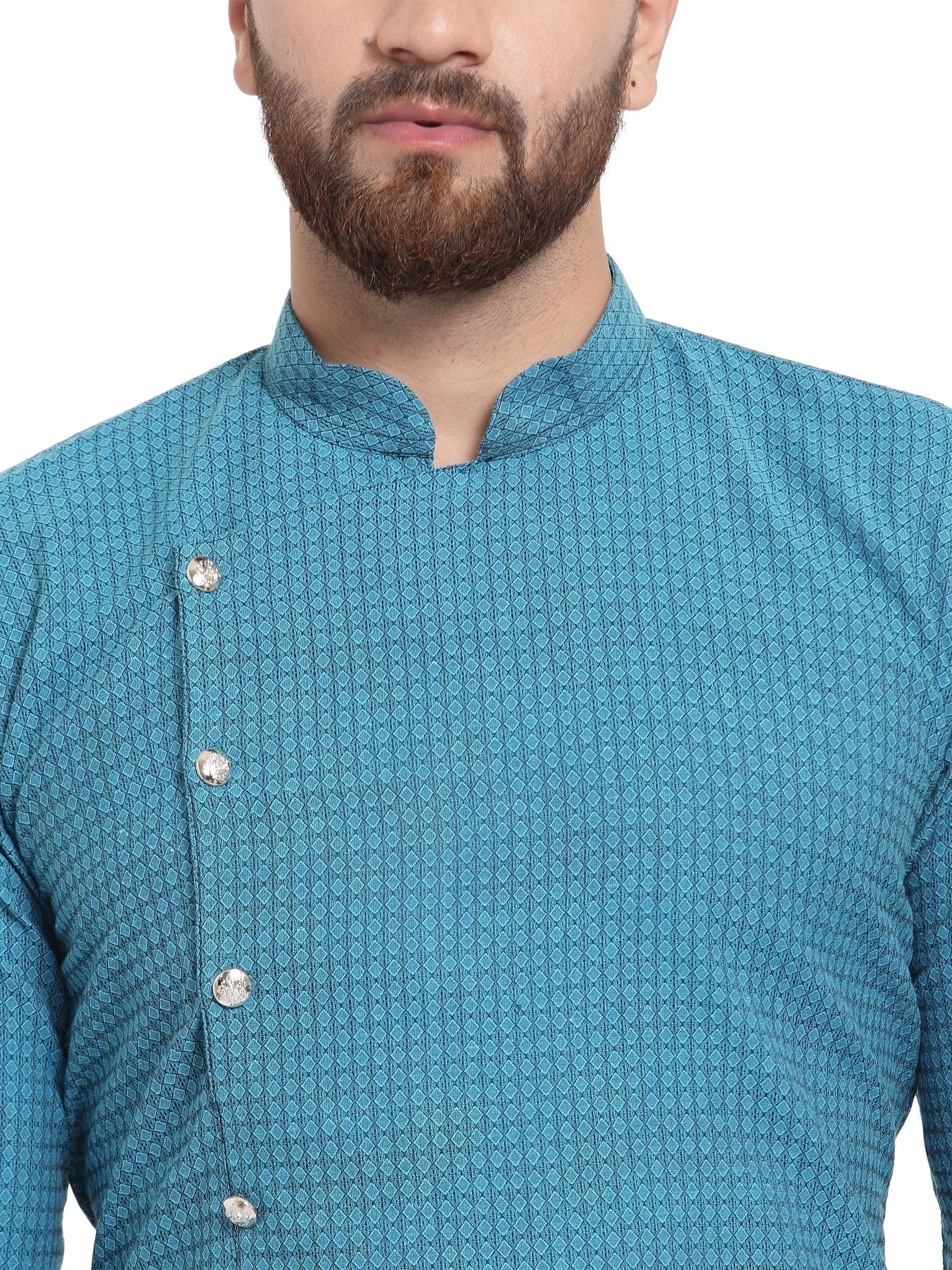 Green Mens Kurta Pajama - Cotton Ethnic Wear, New Styles