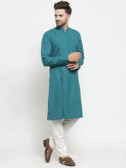 Men Green Solid Kurta Only ( KO W 576 Green )-KO-W-576