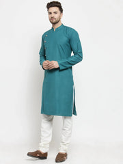 Men Green Solid Kurta Only ( KO W 576 Green )-KO-W-576