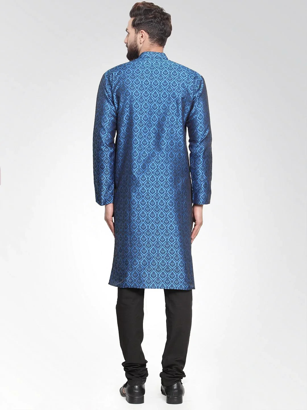 Royal Blue Mens Kurta Pajama Set - Cotton Ethnic Wear