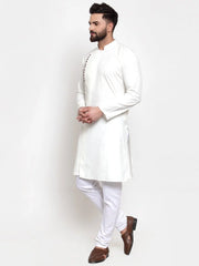 Men White Solid Kurta Fashion