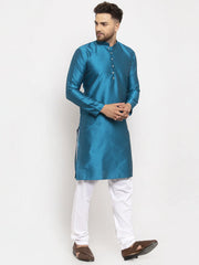 Men's Peacock Jacquard Kurta Payjama Sets