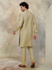 Solid Silk Blend Kurta with Churidar-JOKP-592Pista