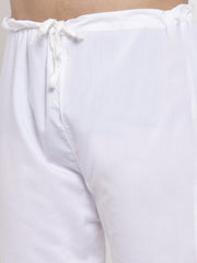 Men's Blue Cotton Printed Kurta Payjama Set