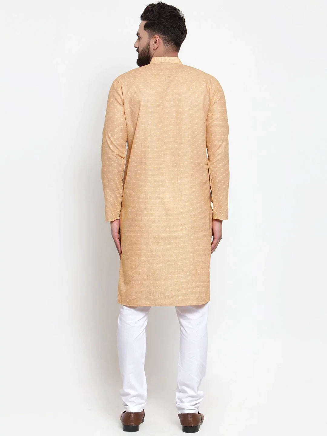 Orange Cotton Kurta Pajama Set - Mens Kurta Pajama