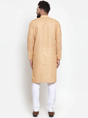 Men Orange Self-design Kurta with Churidar ( JOKP 605 Orange )-JOKP-605