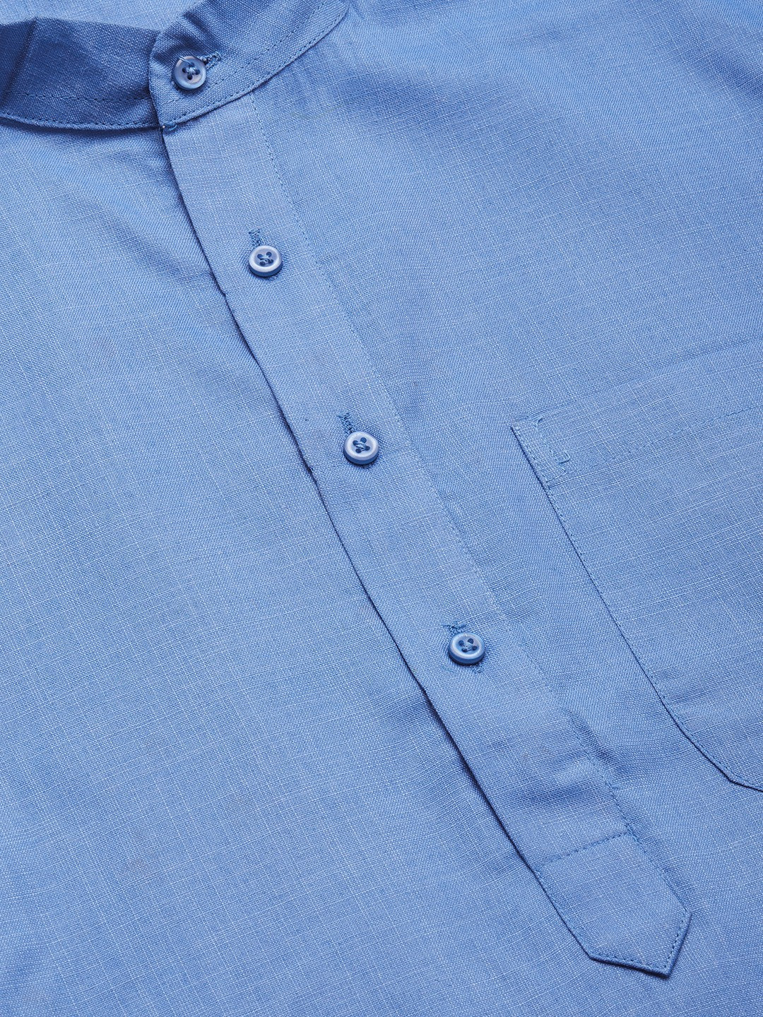 Men's Blue Cotton Kurta | Classic Indian Mens Kurta Style