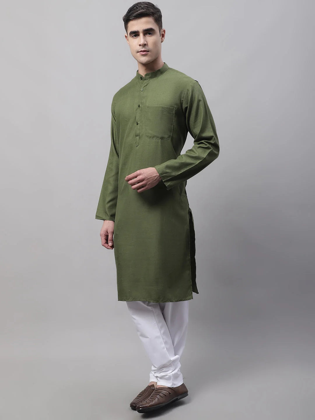 Mens Cotton Solid Kurta Payjama Sets | Ethnic Wear for Men