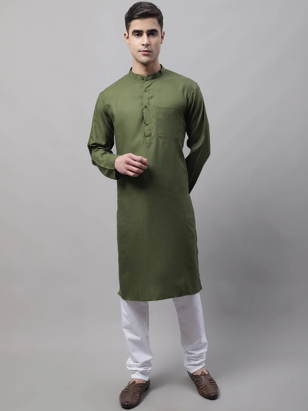 Mens Cotton Solid Kurta Payjama Sets | Ethnic Wear for Men