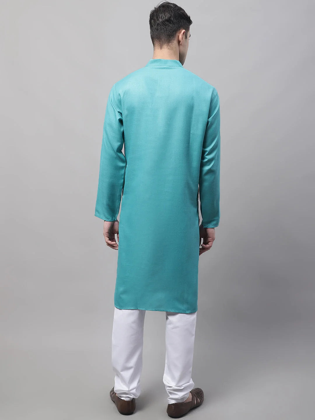 Cotton Solid Kurta Pajama Set for Men - JOKP-611 Style