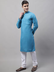 Men's Cotton Solid Kurta Payjama Style Sets-JOKP-611