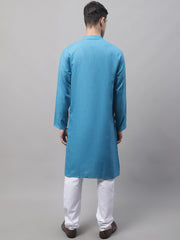 Men's Cotton Solid Kurta Payjama Style Sets-JOKP-611