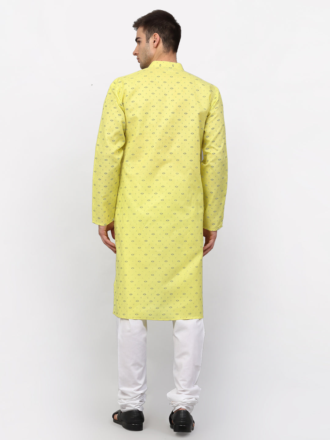 Lemon Cotton Mens Kurta | Short Kurta for Men