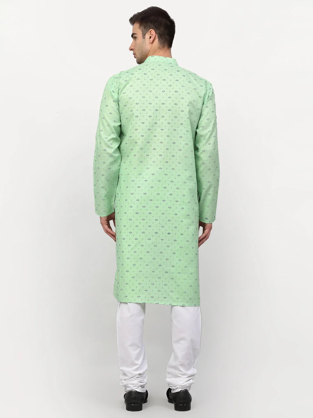 Green Cotton Kurta Pajama Set - Mens Kurta Pajama Collection