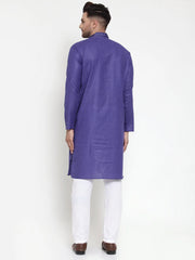 Men's Purple Woven Kurta Assorted Payjama Sets