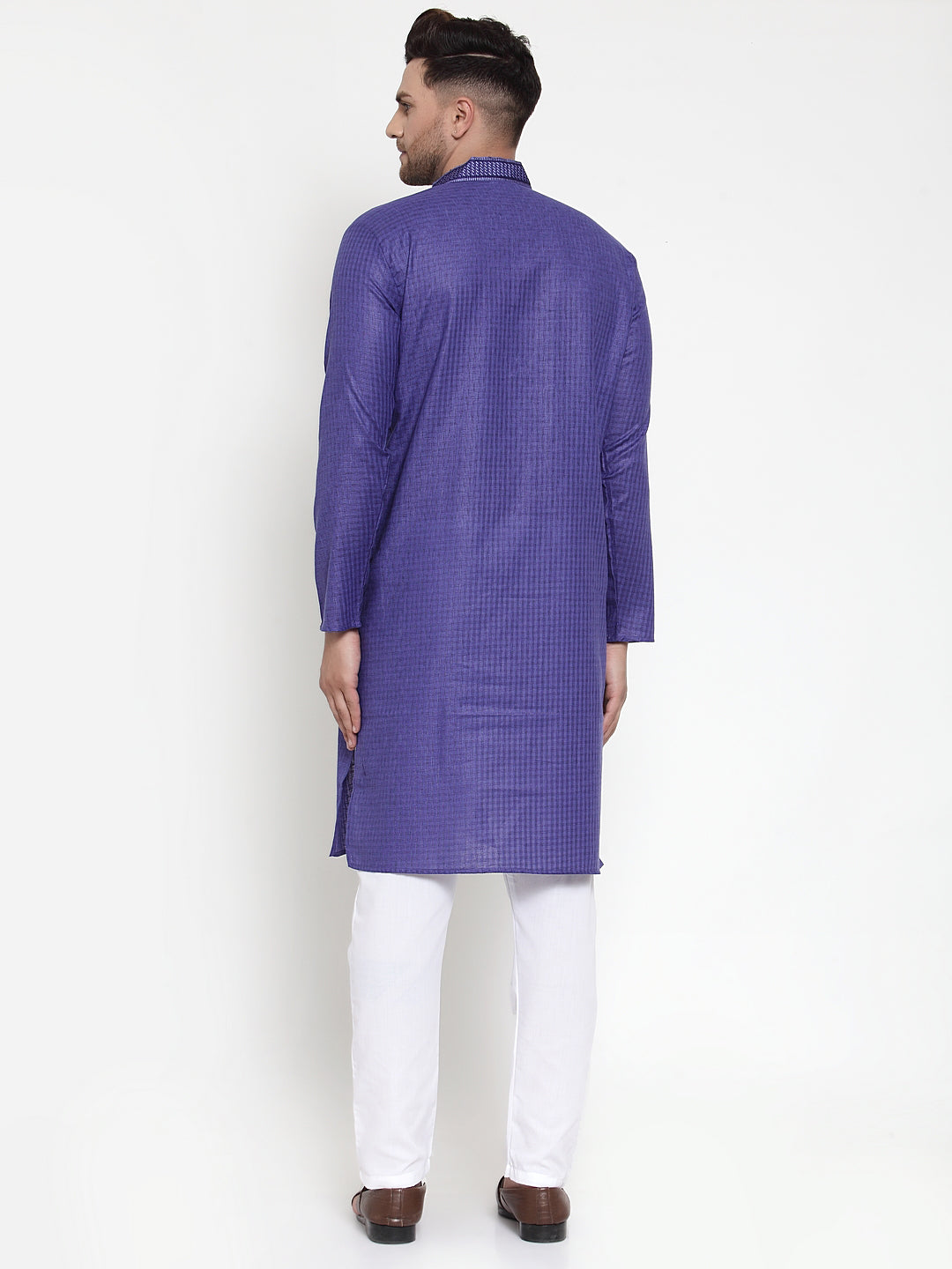 Purple Cotton Mens Kurta Pajama Set | Elegant Style