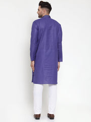 Men's Purple Woven Kurta Assorted Payjama Sets