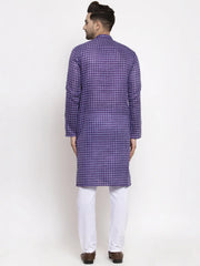 Men's Purple Woven Kurta Payjama Sets