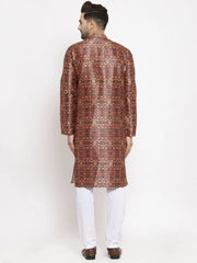 Men's Multi-Black Printed Kurta Only