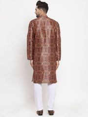 Men's Multi-Black Printed Kurta Payjama Sets