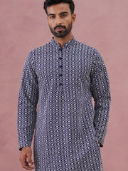 Floral Embroidered Kurta With Churidar (JOKP 626 Blue ) [FF] [G-1-5]