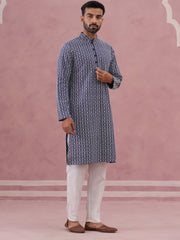 Floral Embroidered Kurta With Churidar (JOKP 626 Blue ) [FF] [G-1-5]