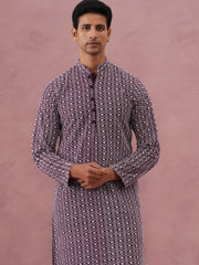Floral Embroidered Kurta With Churidar (JOKP 626 Purple ) [FF] [G-1-5]