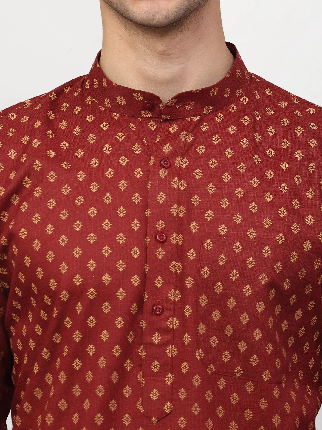 DesiQlo Men Ethnic Set - Maroon - JOKP_627Maroon_S