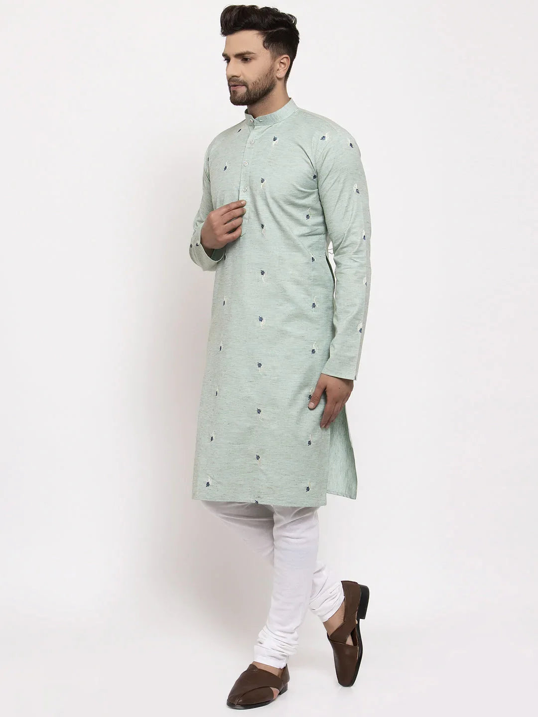 DesiQlo Men Kurta Only - Green