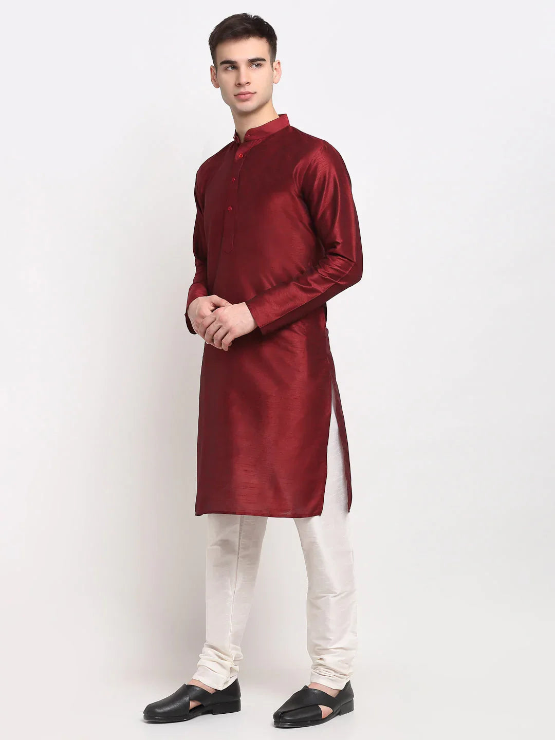 DesiQlo Men Ethnic Set - Maroon - JOKP_636Maroon_S