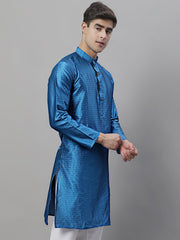 Men's Peacock Woven Kurta Only