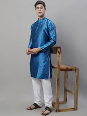 Men's Peacock Woven Kurta Only