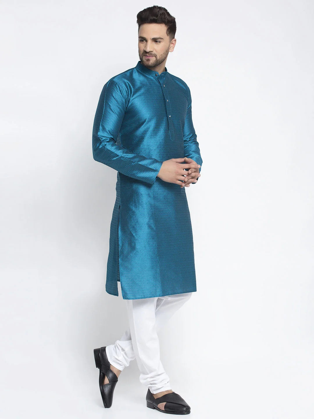 Peacock Woven Mens Kurta Pajama Set | Latest Collection
