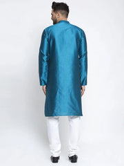 Men's Peacock Woven Kurta Payjama Set