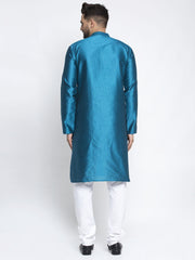 Men's Peacock Woven Kurta Payjama Set