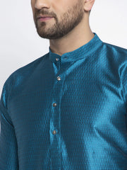 Men's Peacock Woven Kurta Payjama Set
