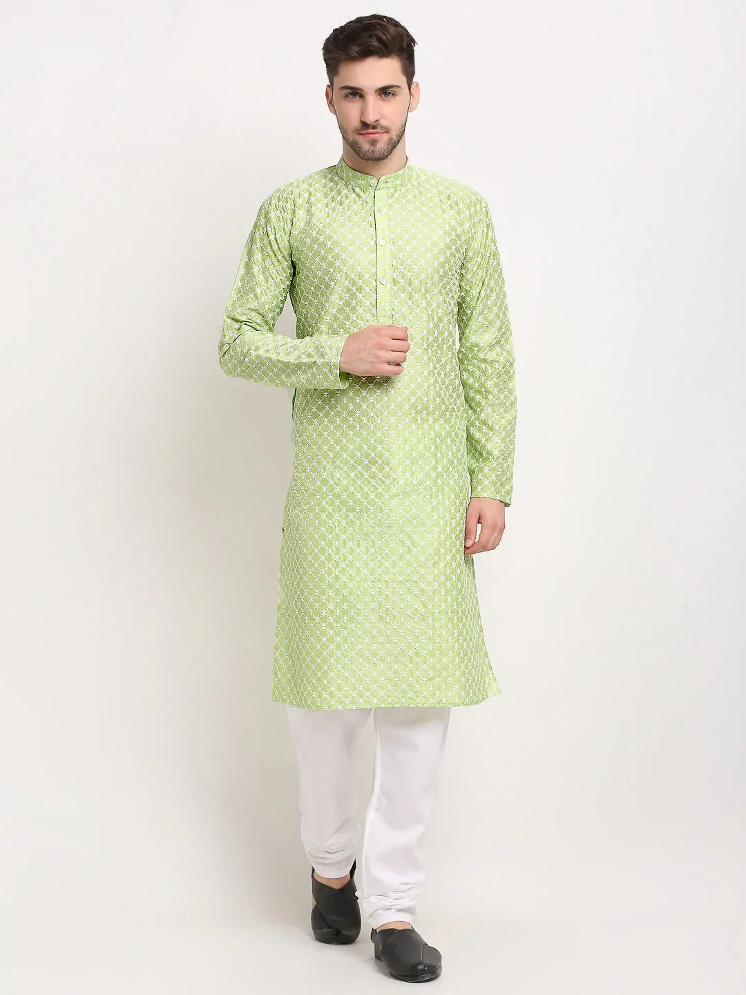 DesiQlo Men Ethnic Set - Green - JOKP_641Green_S