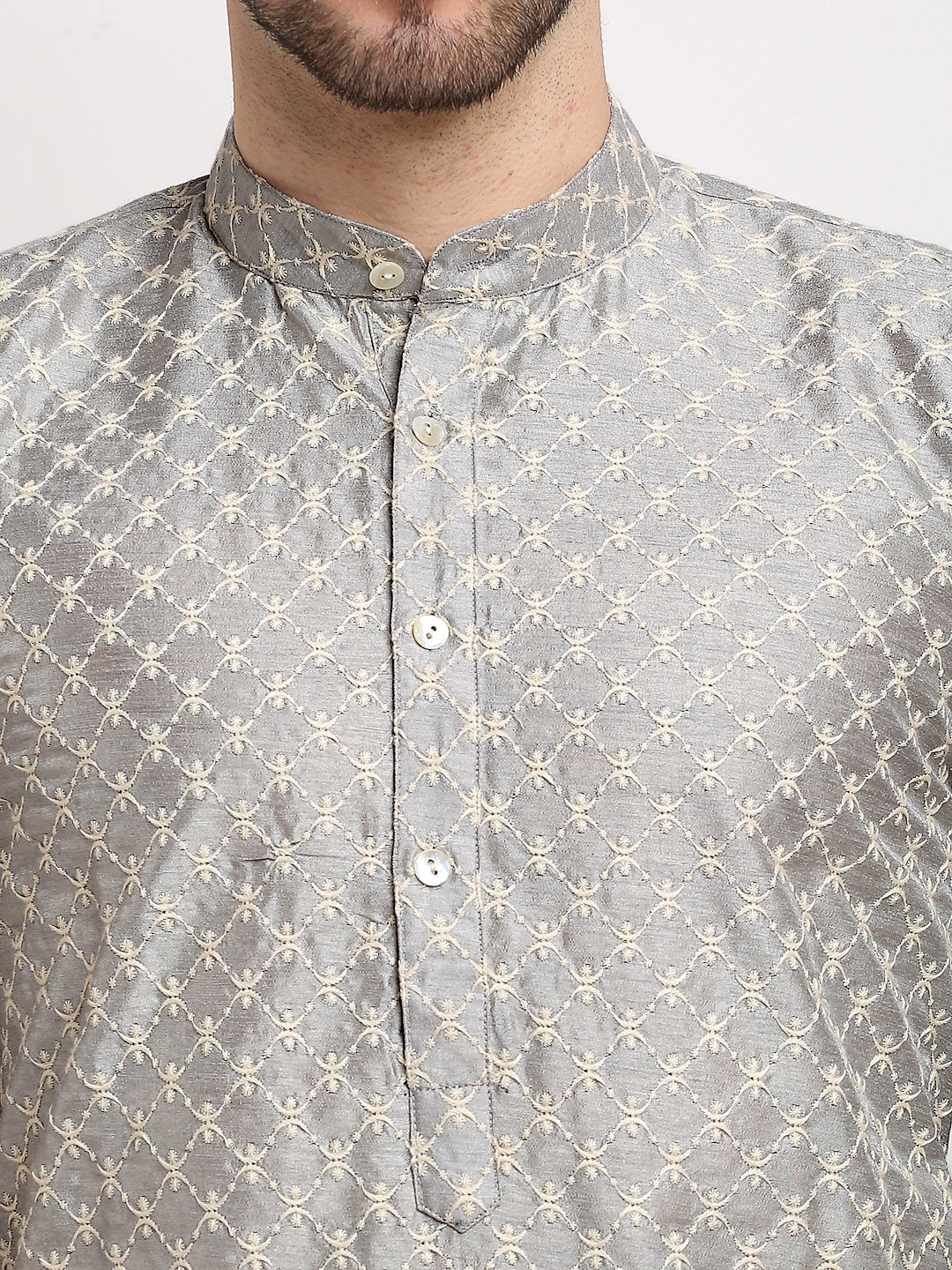 DesiQlo Men Ethnic Set - Grey - JOKP_641Grey_S