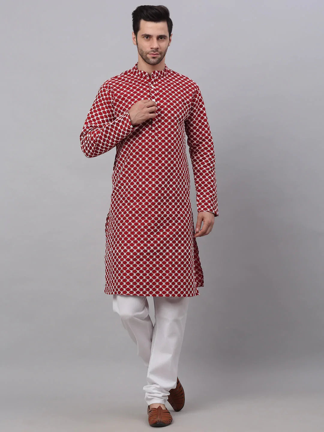 DesiQlo Men Ethnic Set - Maroon - JOKP_641Maroon_S
