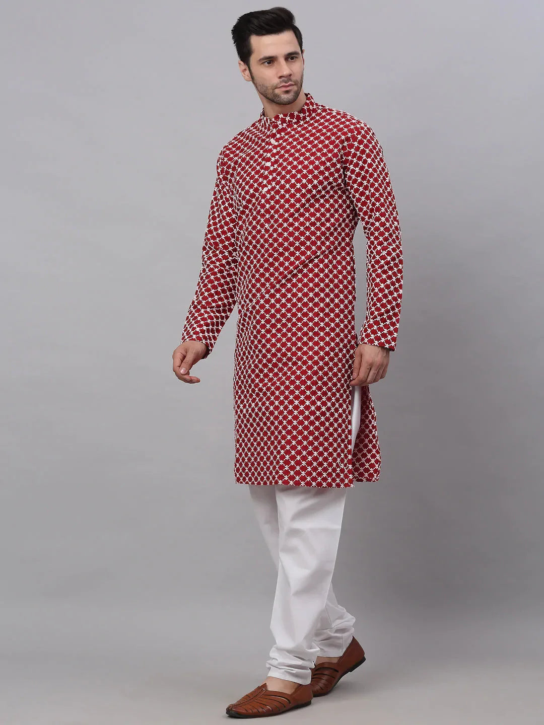 DesiQlo Men Ethnic Set - Maroon - JOKP_641Maroon_S