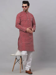 DesiQlo Men Maroon Chikankari Kurta with Churidar ( JOKP 641 Maroon ) [FF] [I-1-4]