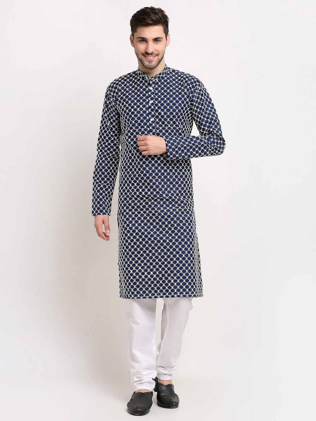 DesiQlo Men Ethnic Set - Blue - JOKP_641Navy_S
