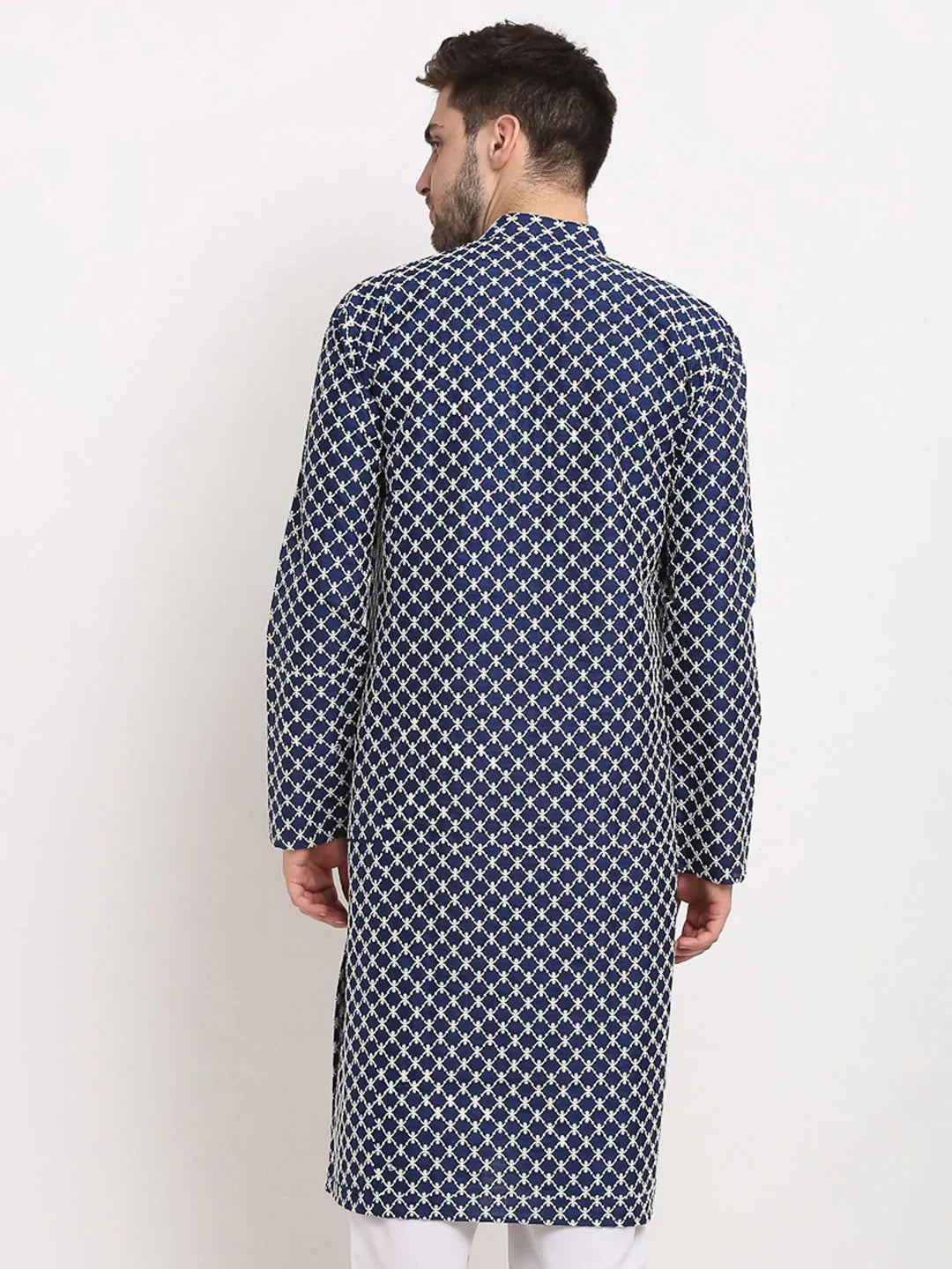 DesiQlo Men Kurta Only - Blue - KO_641Navy_S