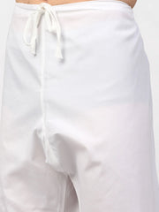 Men's Beige Woven Kurta Pajama
