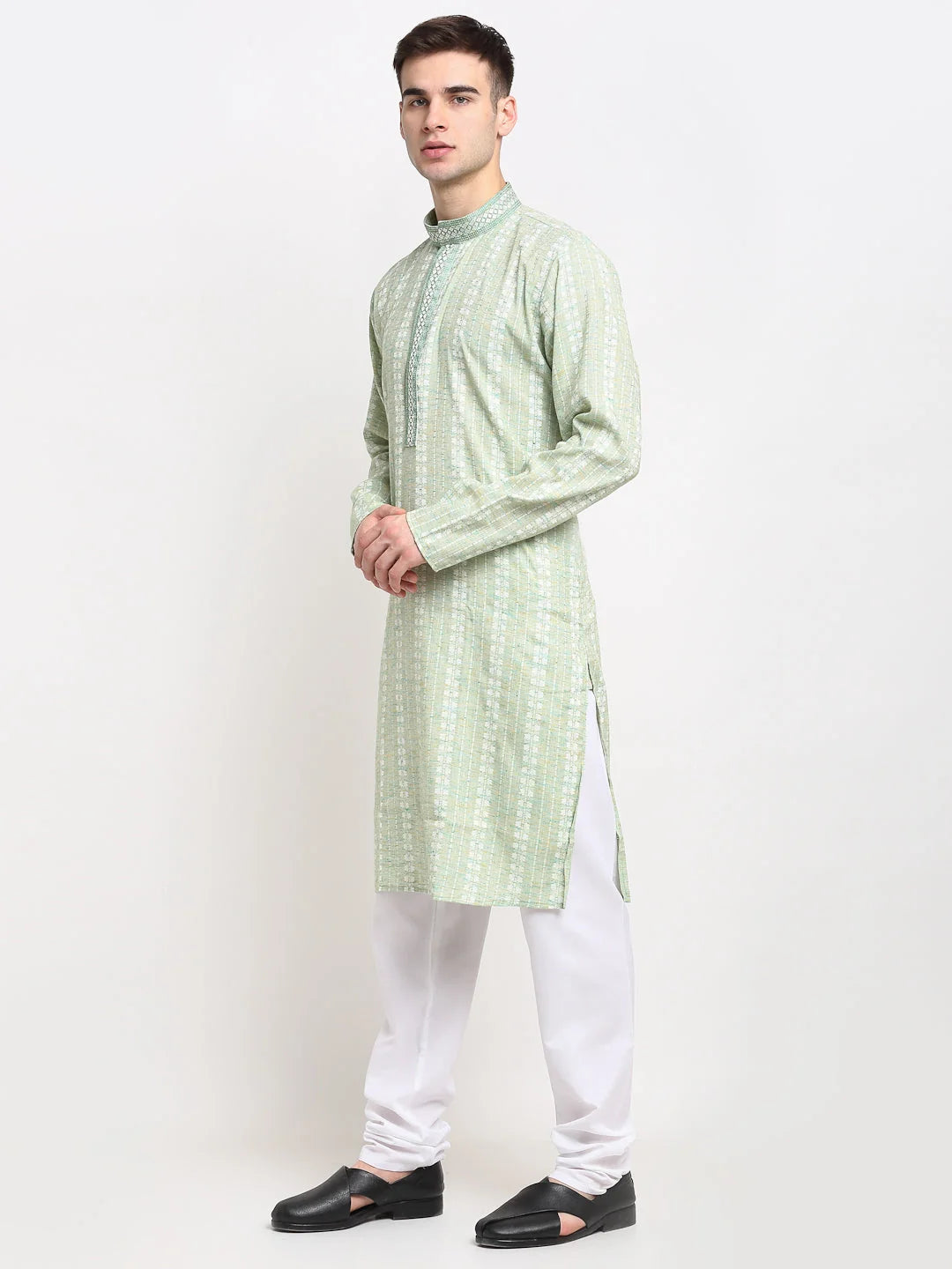 Woven Mens Kurta Pajama Set - Elegant Kurta Pajama